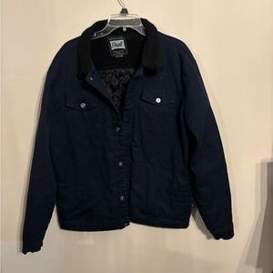 Giant Navy Sherpa-Collar Bomber Jacket